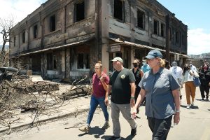 Wailuku, Hawaii (Aug. 12, 2023) - FEMA, US Fire Administration and partners tour Hawaii fire damage.